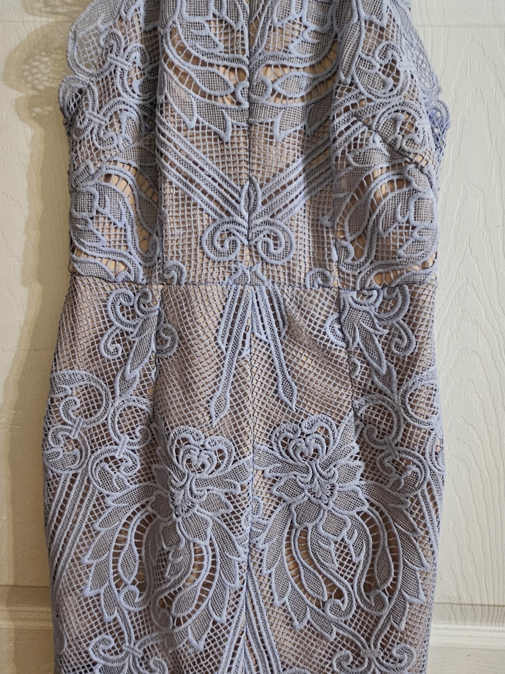 L'ATISTE Strapless Lace Dress in Light Blue Size S